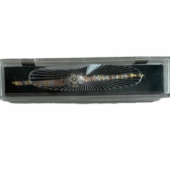 Tricolor and Diamond Accent Bracelet Stamped Italy Beautiful Statement Bracelet - Picture 9 of 16